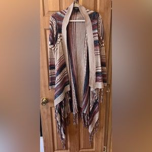 Earth tone, long, lightweight sweater